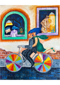 Pareja en bicicleta
